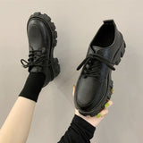 Darianrojas Black Chunky Platform Heels Mary Jane Shoes Lolita Platform Shoes Oxfords Women School Uniform Student Shoes Girls Kawaii Pumps