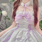 Darianrojas Dark Gothic Lolita Jsk Dress Women Kawai Bow Lace Y2k Sleeveless Bandage Slip Dresses Girl Sweet Princess Party Mini Vestidos