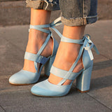 Darianrojas Size 36-43 Women Pumps shoes Women Heels Chaussures Femme Gladiator Summer High Heels For Party Wedding Shoes Women Thick Heels