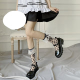 Darianrojas Japanese Gothic Lolita Socks Kawaii Girl Bowknot Transparent JK Uniform Tube Socks Cosplay Women Harajuku Y2k Princess Socks
