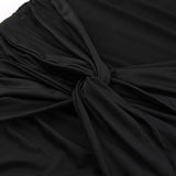 Fashion Strappy Ruched Sexy Black Dress Irregular Elegant Backless Long Dress Party Summer Dresses Women Clothes Vintage Dress