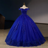 Summer New Pink Quinceanera Dresses Elegant Off The Shoulder Party Dress Sweet Flower Ball Gown Classic Lace Prom Dress