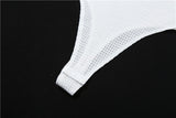 Sexy Hollow Out Mini Dress Women Fashion Strap Ruched Bodycon Beach Dresses  Summer White See Through Night Club Outfits