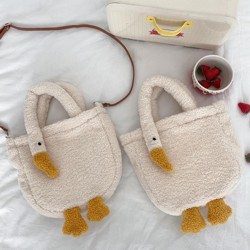 Darianrojas Winter Women Small Plush Tote Simple Warm Cloth Wrist Bags Cute Soft Handbag High Quality Eco Makeup Bag Purses For Girls
