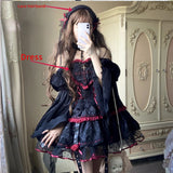 Darianrojas Dark Gothic Lolita Style Dresses Victorian Women Lace Halter Neck Bandage Corset Jsk Dress Japanese Fashion Holiday Party Dress