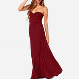 Multiway Wrap Convertible Boho Maxi Sexy Women's Club Red Dress Bandage Gown Party Bridesmaid Infinity Gown Maxi Dress Women