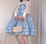 Darianrojas Pink Victorian Sweet Kawaii Blue Lolita Berlin Girl Lolita Cute Vintage Jsk Sleeveless Bow Lace Princess Tea Party Dresses