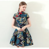 Cheongsam Short Chinese skirt Improved Modern Cheongsam dress Fashion Retro Fishtail Dress Girl Dress Chinese Cheongsam qipao