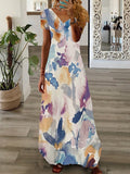 Women's Long Dress Maxi Dress Casual Dress Print Dress Graphic Floral Fashion Modern Daily Holiday Vacation Short Sleeve V Neck Dress Regular Fit White Pink Wine Summer Spring S M L XL 2XL 3XL 4XL 5XL